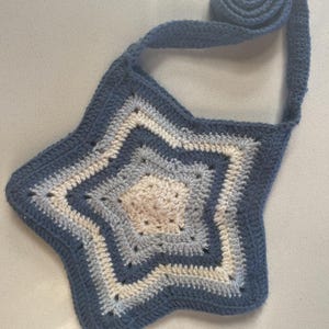 PATTERN to Star Shaped Cute Aesthetic Y2K Customizable Tote Crossbody Shoulder Bag Crochet Digital Pattern
