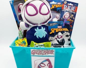 Spider Gwen kids  Gift Basket Marvel Gift Basket  Ghost Spider Plush Spider Girl Gifts Marvel Ghost Spider Figure Spider Gwen Toy
