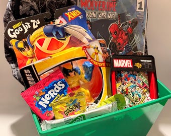 Deadpool Wolverine Superhero Gift  Basket