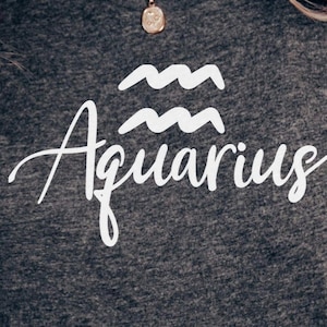 Aquarius Zodiac T-Shirt | Astrology Tee for Birthday Gift & Horoscope Lovers | Unique Zodiac Sign Apparel