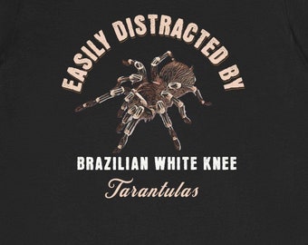 Tarantula brasilianisches weißes Knie TShirt Lustiges Spinnen-Liebhaber-Geschenk-T-Stück Einzigartiges Tarantula-Enthusiast Shirt
