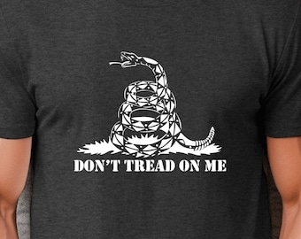 Don't Tread On Me T-shirt patriottisch T-shirt met grafische afbeelding Amerikaans symboolshirt uniek slangenontwerp vrijetijdskleding statement-T-shirt