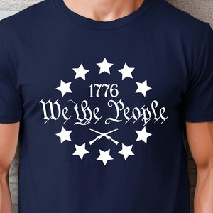 1776 Wir, die Menschen T-Shirt Patriotisches USA T-Shirt Amerikanische Revolution Shirt Historischer Unabhängigkeitstag T-Shirt Vintage Style Shirt