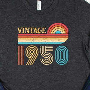Vintage 1950 Retro Sunset Vintage 1950 Graphic Tee Retro 1950 T-Shirt Classic 1950 Design 1950 Birthday Keepsake Unisex Crew Tee