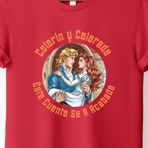 Koszulka Colorin Y Colorado, koszulka Whimsical Love Story Art, unikalna koszulka graficzna, zabawny strój codzienny, prezent dla miłośników książek, koszulka unisex