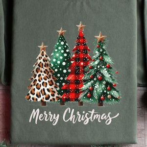 Christmas Tree Sweatshirt Merry Christmas Sweatshirt Holiday Sweatshirt Christmas Pullover Cute Festive Shirt