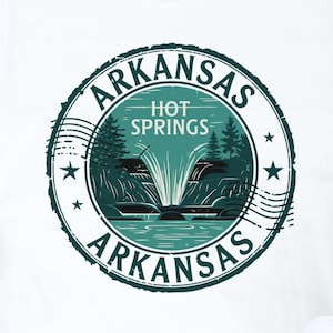 Arkansas Briefmarke T-Shirt, Vintage Grafik Shirt, Unisex T-Shirt, Souvenir Kleidung, Reise Outfit, Geschenk für Naturliebhaber