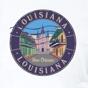 Louisiana Postal Stamp Tee,  Comfortable Unisex T-Shirt for Travel Lovers, Perfect Gift for Vacations, Summer, Beach Getaways