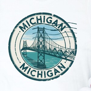 Michigan Postal Stamp Tee,  Comfortable Unisex T-Shirt for Travel Lovers, Perfect Gift for Vacations, Summer, Beach Getaways