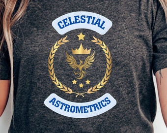 Celestial Astrometrics T-Shirt, Space Themed Shirt, Astronomy Lover Gift, Unisex Casual Wear, Astrophysics Enthusiast Apparel