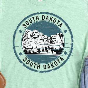 South Dakota Postal Stamp Tee,  Comfortable Unisex T-Shirt for Travel Lovers, Perfect Gift for Vacations, Summer, Beach Getaways