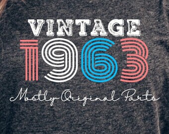 Custom 62nd Birthday Shirt For Him - Vintage 1963 Retro Design, Personalized Gift