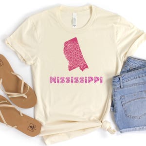 Mississippi Mandala Design Tee, Mississippi State Art, Südlicher Stil, Geschenk für Mississippi Liebhaber, Sommermode