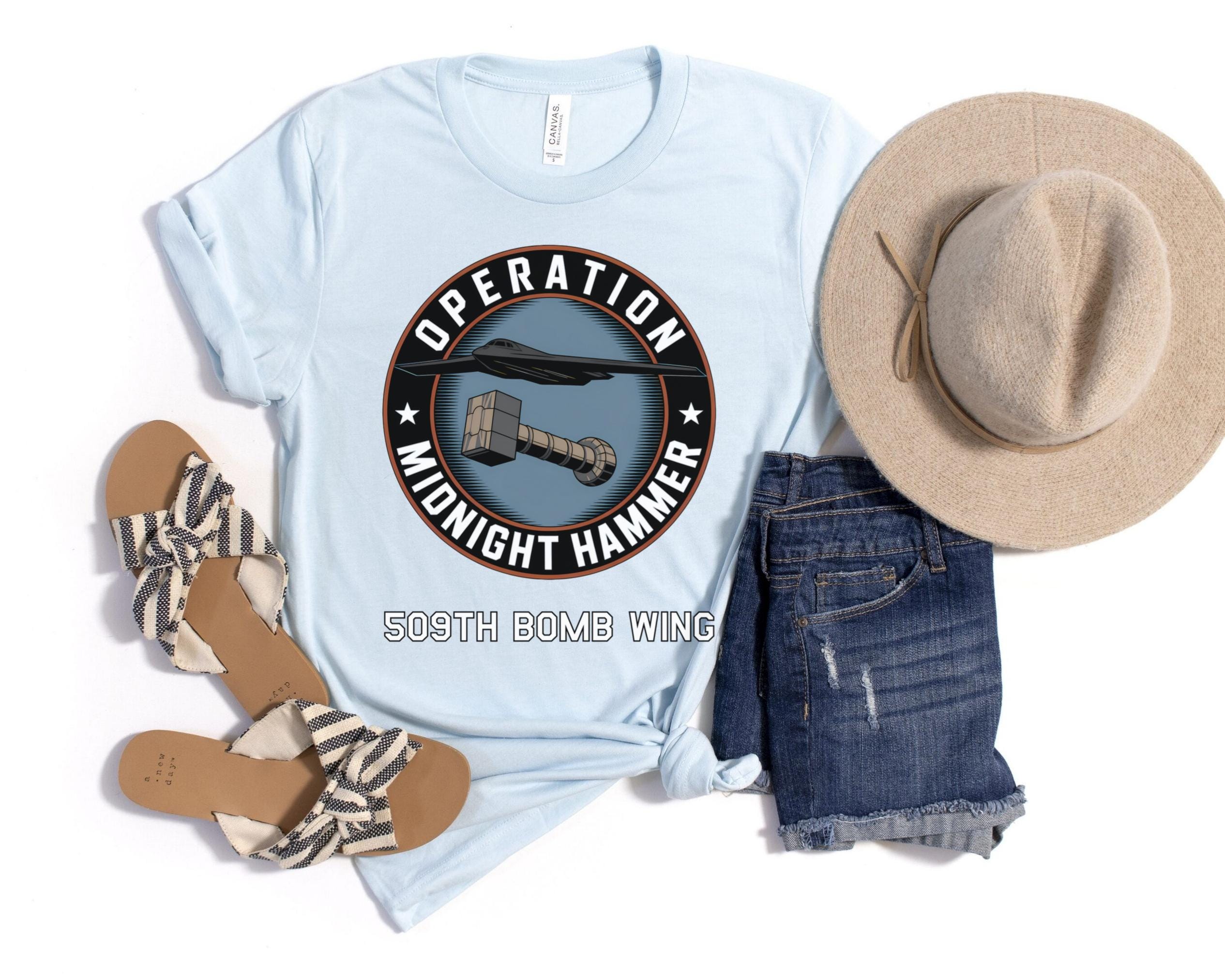 Operation Midnight Hammer B&W T-Shirt in Heather Gray - 3XL