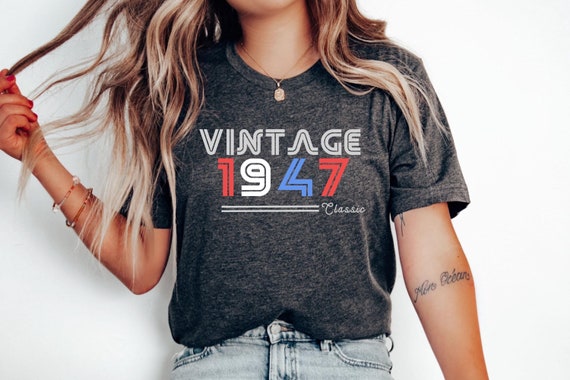 Mens Vintage Classic 1947 T Shirt / 70th Birthday Gifts For Him Mens Vintage Classic 1947 T Shirt / 70th Birthday Gifts For Him