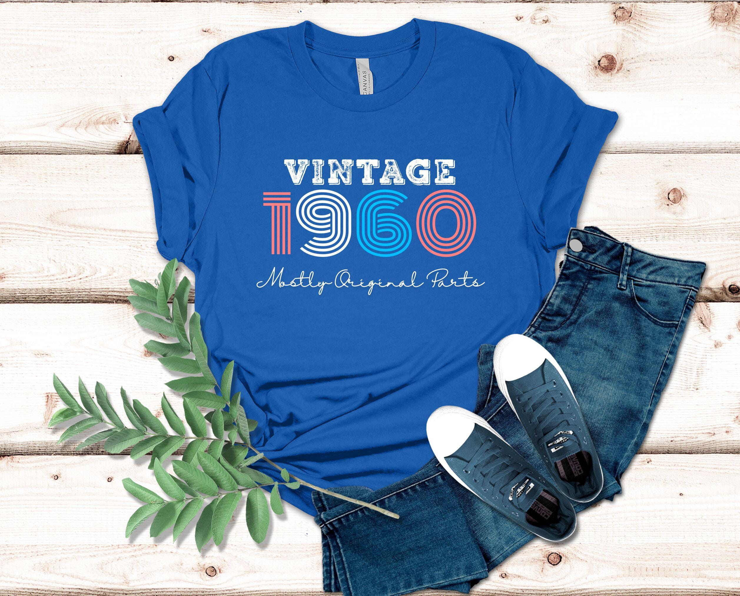 Vintage 1960 Mostly Original Parts T-shirt Retro Birthday Gift