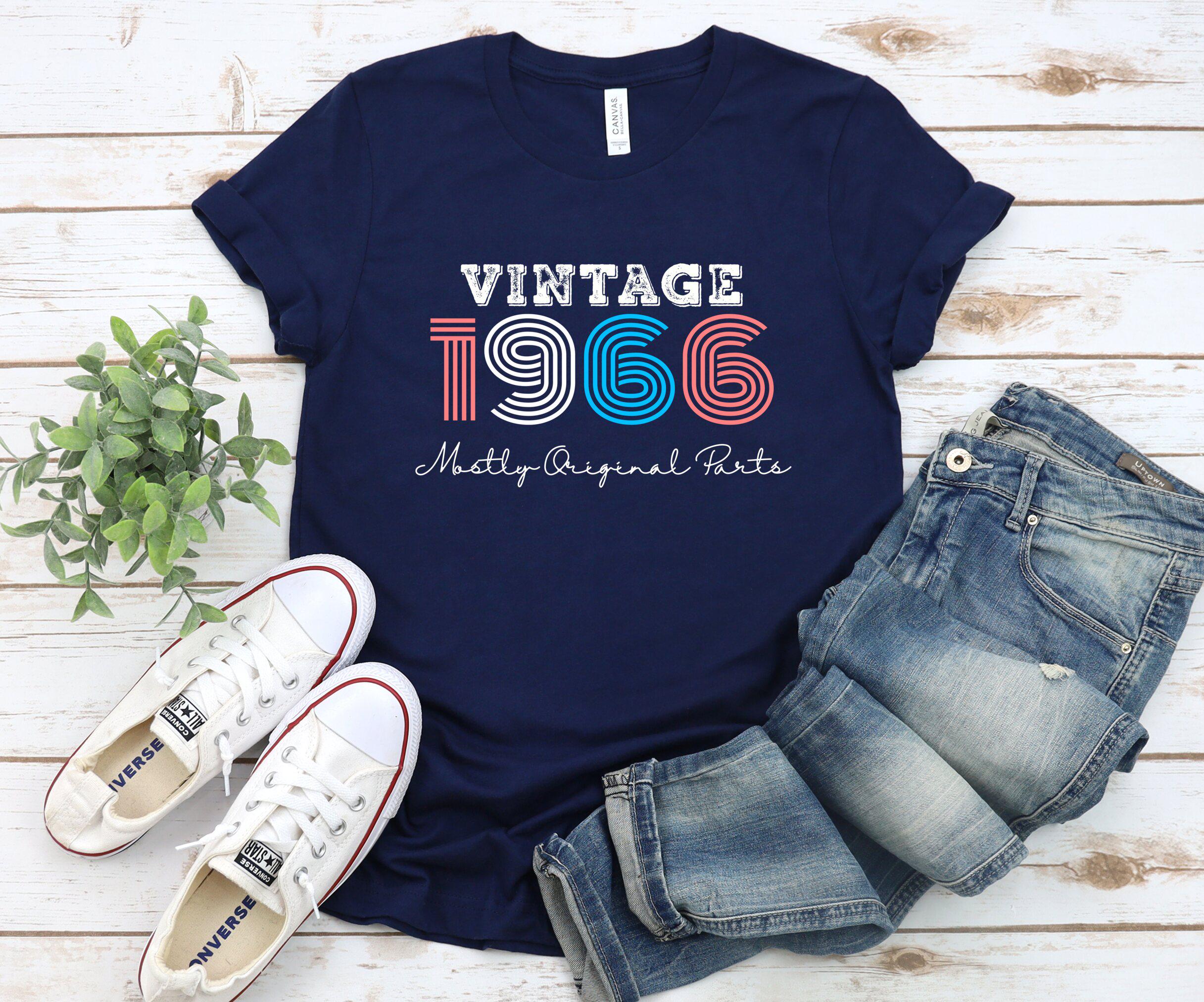 Vintage 1966 Mostly Original Parts T-shirt, Retro Birthday Gift