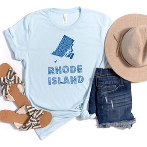 Rhode Island Mandala Design Tee, Rhode Island State Art, Südlicher Stil, Geschenk für Rhode Island Liebhaber, Sommermode