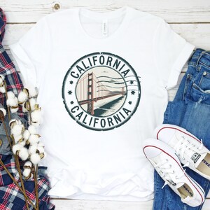 California Vintage Graphic Tee, bequemes Unisex-T-Shirt für Reiseliebhaber, perfektes Geschenk für Urlaub, Sommer, Strandurlaub