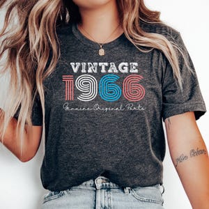 1966 Original Originalteile Tee, Vintage Geburtstag Shirt, Unisex T-Shirt, klassisches 60er Jahre Design, Geschenk für Sie, Ihn, Papa, Mama