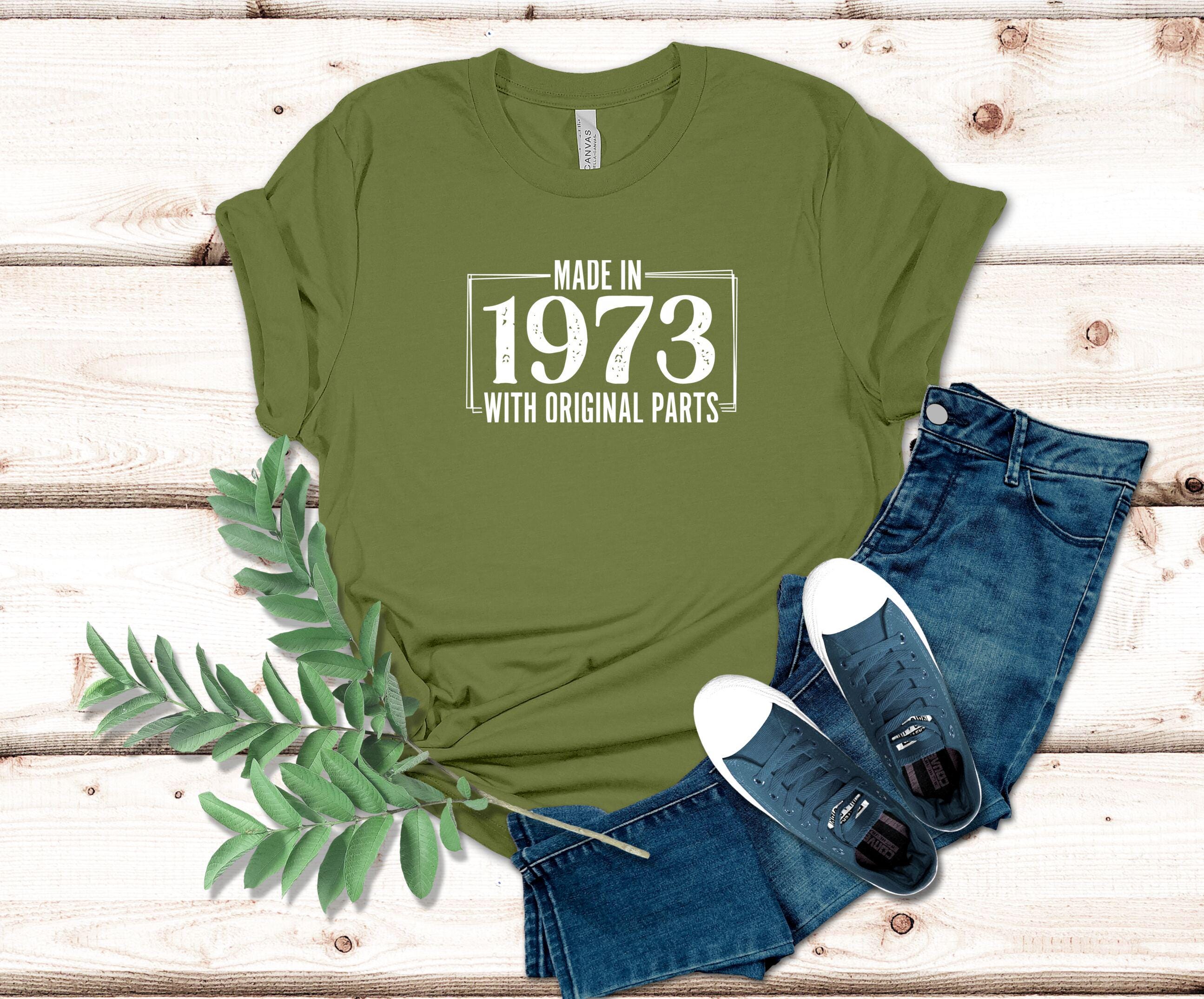 シャツ Made in 1973 Nostalgic T-shirt Original Parts Tee Great for