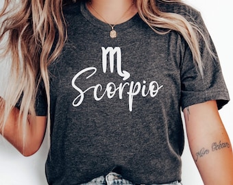 Skorpion Sternzeichen T-Shirt | Sternzeichen-T-Shirt | Cooles Sternzeichen Geschenk für Horoskop-Liebhaber & Astrologie-Fans
