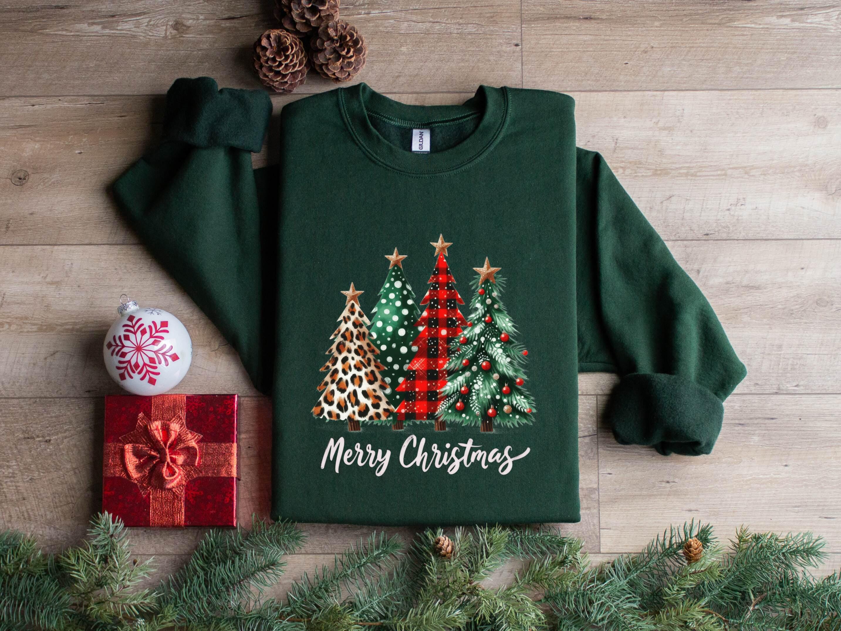 Christmas Tree Sweatshirt Merry Christmas Sweatshirt Holiday