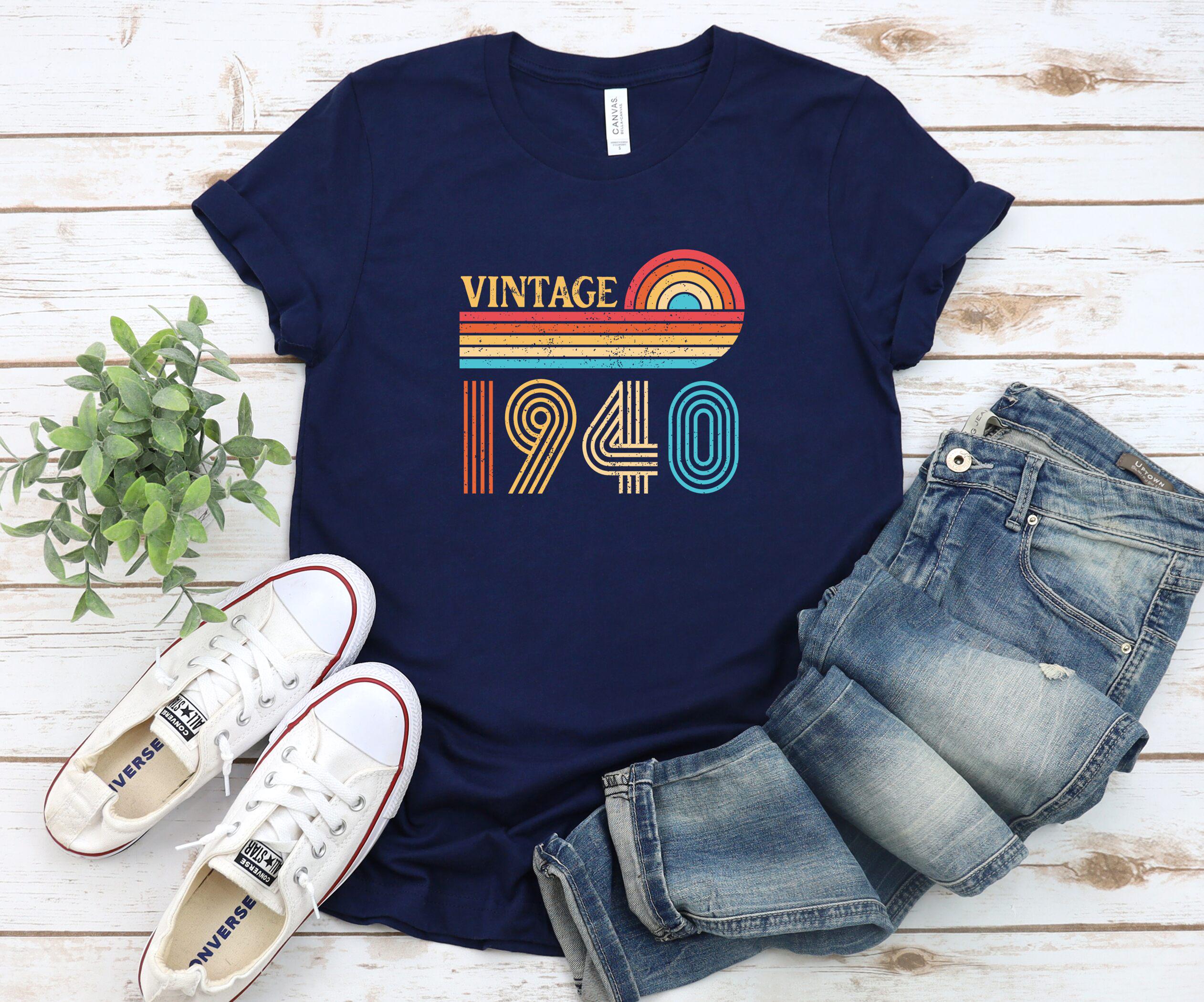Vintage 1940 Graphic Tee Retro 1940 T-shirt Classic 1940 Design