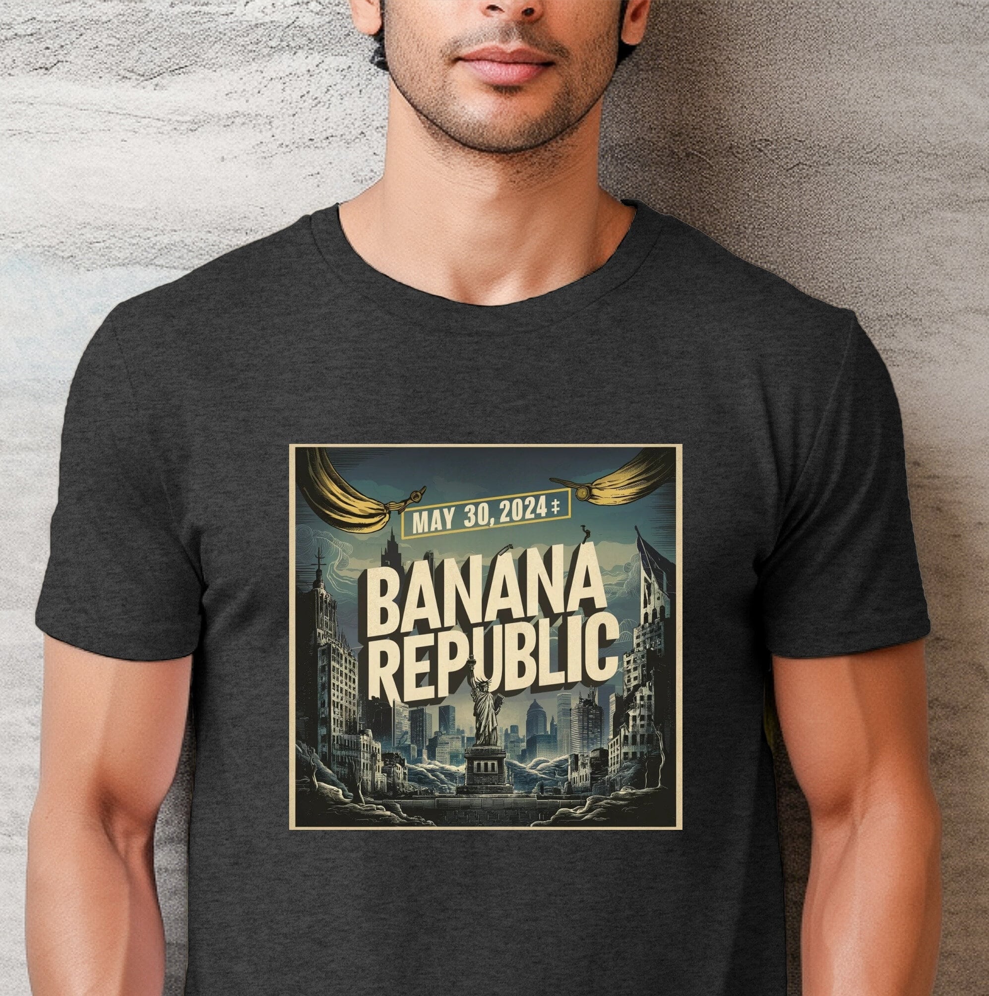 Vintage Retro Banana Republic Graphic Tee May 30 2024 Statue of