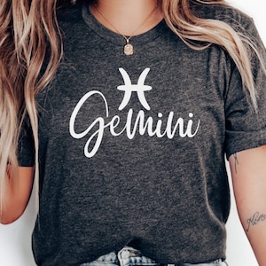 Gemini Zodiac T-Shirt | Astrology Shirt for Geminis | Horoscope Tee Gift for Birthdays & Astrology Lovers