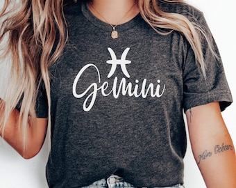 Gemini Zodiac T-Shirt | Astrology Shirt for Geminis | Horoscope Tee Gift for Birthdays & Astrology Lovers