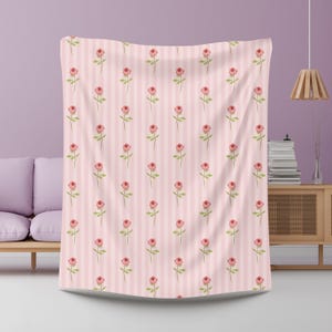 Kokette Rose Bettwäsche Blumenraumdekor Kokette Raum Werfen Sie weiches Mädchen ästhetische elegantes Geschenk-Rosen-Blumenballetcore-girly Blumendecke