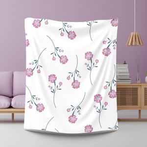 Kokette Blumendruck Plüschdecke Blumendecke Schlafzimmer Dekor Haus Akzent Gemütliche Decke Kokette Raumdekor Blumenbettwäsche Geschenk