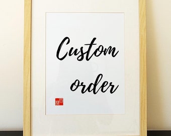 Caligrafía japonesa por encargo, manuscrita, arte mural japonés, decoración para el hogar