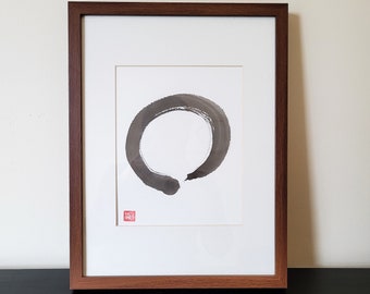 Enso -円相-, Círculo zen, Caligrafía japonesa, Manuscrito, Arte mural japonés, Decoración del hogar, Regalo japonés
