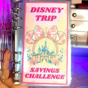 Disney Trip Theme Park Budgeting A6 Savings Challenge Cash Stuffing Binder