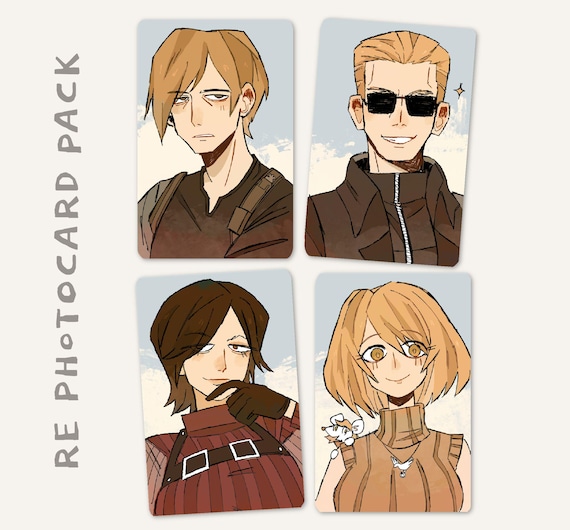 RE4 Photocards - Leon Kennedy, Albert Wesker, Ada Wong, Ashley Graham