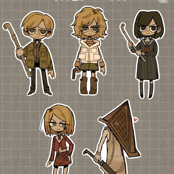 Cartela de adesivos de Silent Hill