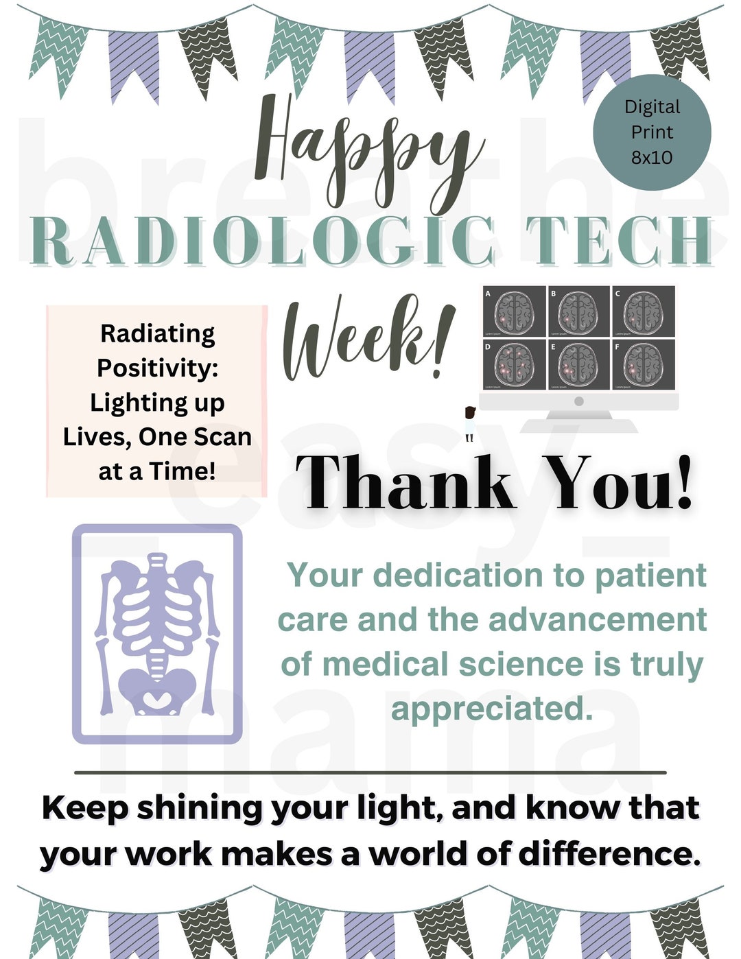 Celebrate National RAD Tech Week Poster Radiologic Tech Week Etsy