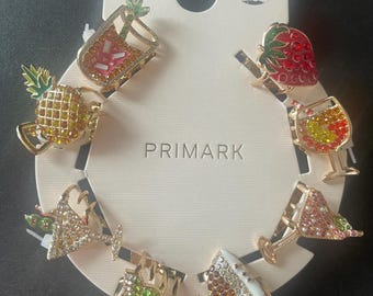 Primark Tropical Rhinestone Hair Clip Set (8)