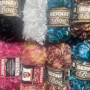 Bernat Novelty Yarn - Ögonfransar och Boa för pyssel och virkning