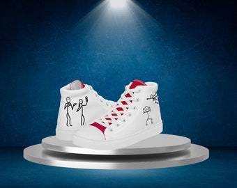 Zapatillas altas hechas a mano: elegantes zapatos de lona para hombre