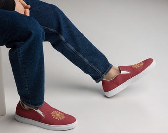 Handmade Men's Canvas Slip-On Loafers: Lightweight Comfort Shoes