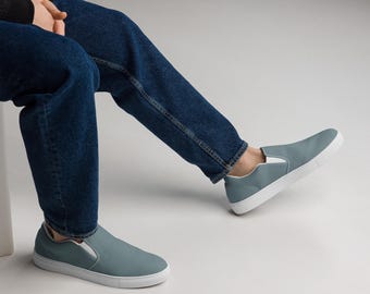 Men's Canvas Slip-On Shoes, Minimalist Comfort Sneakers