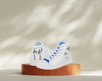 Zapatillas altas de lona personalizables, moda urbana