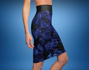 Midi-kokerrok met bloemenprint, elegant getailleerd ontwerp