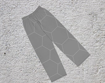 Men's Elastic Waist Lounge Pants: Wide Leg Knit Pajamas