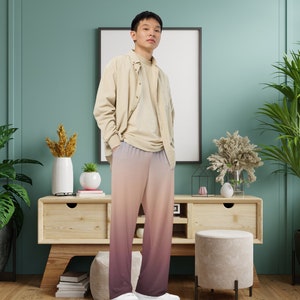 Custom Size Men&#39;s Pajama Pants Luxury Men&#39;s Wide Leg Nightwear Men&#39;s Stylish Lounge Pants Wide Leg