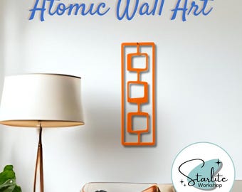 Atomic Wall Art | Mid-Century Modern Acrylic Decoration Triple Stack