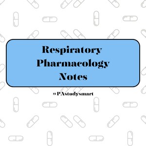 Respiratory Pharmacology Notes PA UK